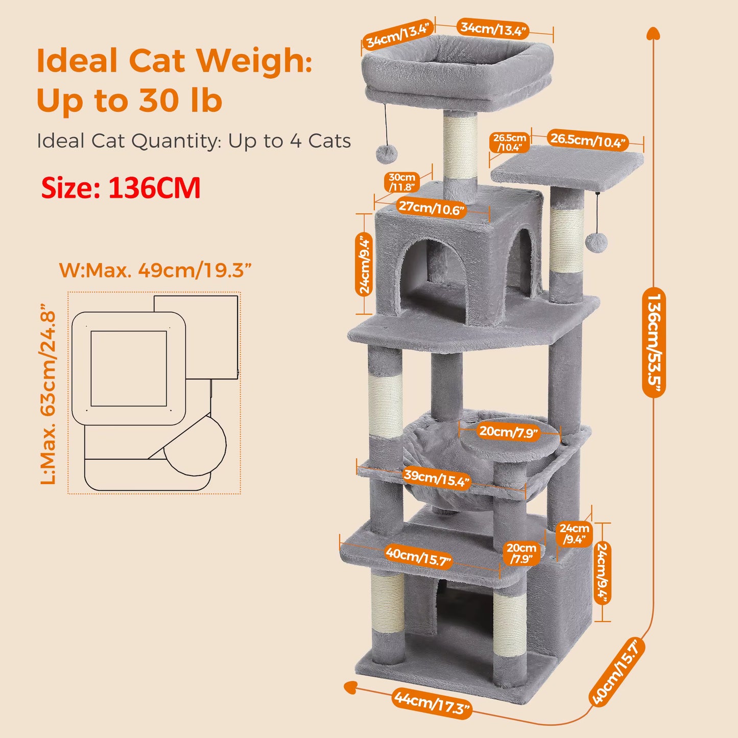 Furzys™ Deluxe Cat Tree